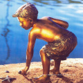 theme park statue decoration metal craft bronze garden statues children